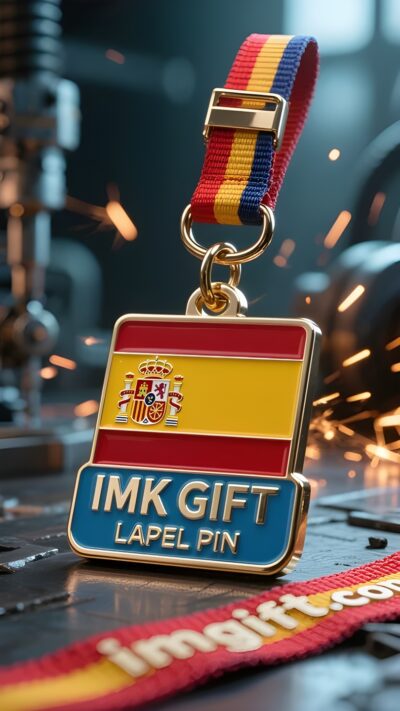 in999-El-tótem-espiritual-ligado-al-equipaje-el-código-de-valentía-en-la-etiqueta-del-equipaje-con-el-emblema-nacional-español